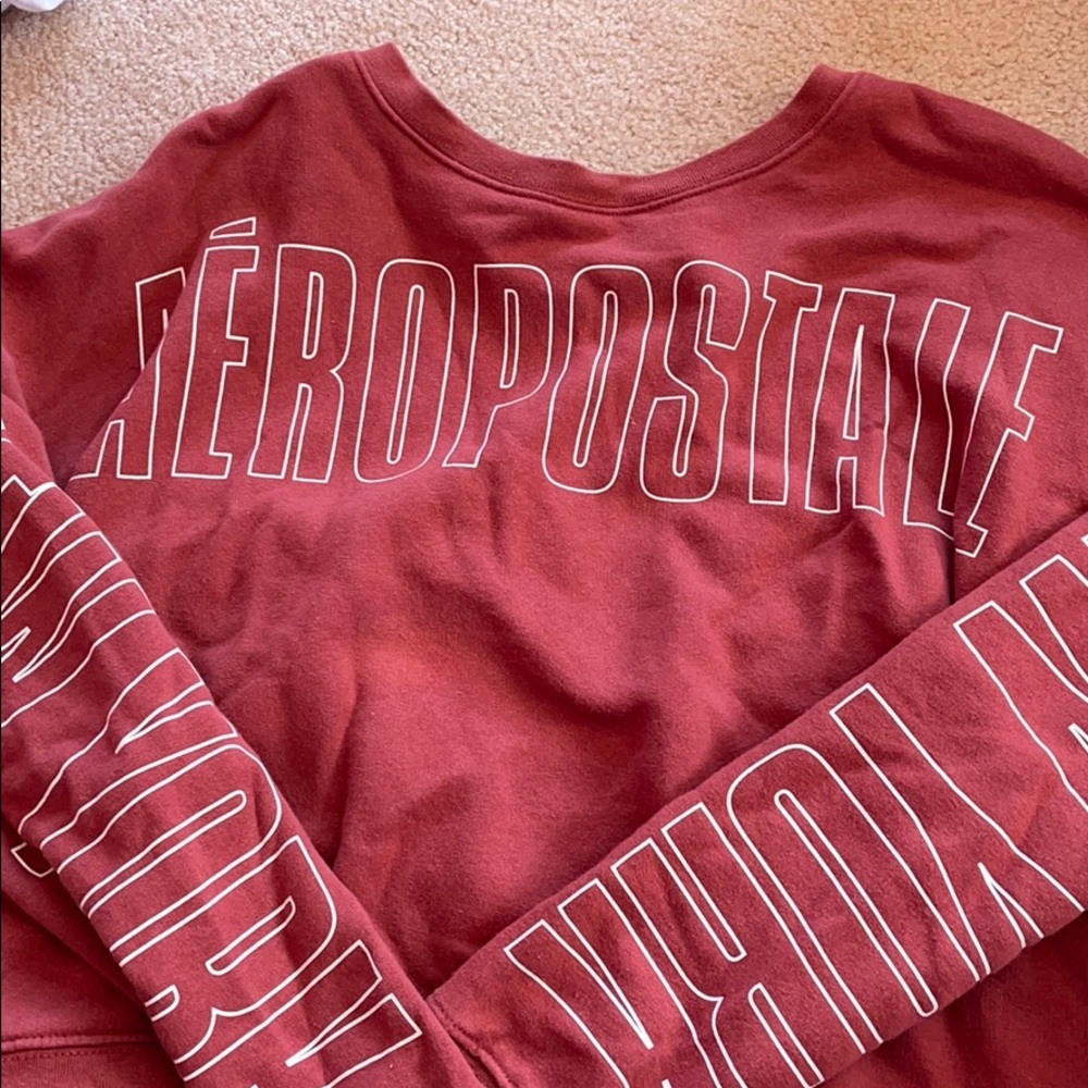 Aeropostale Burnt Orange Red Crewneck